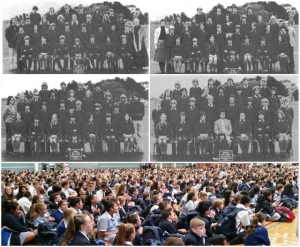 Collage 1977 and 2017 students reduced